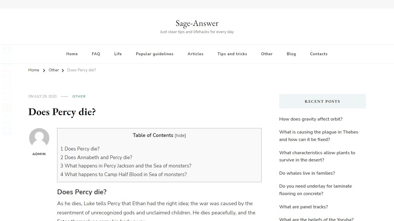 Does Percy die? – Sage-Answer